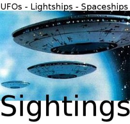 UFOs Lightships Spaceships Sighting LOGO